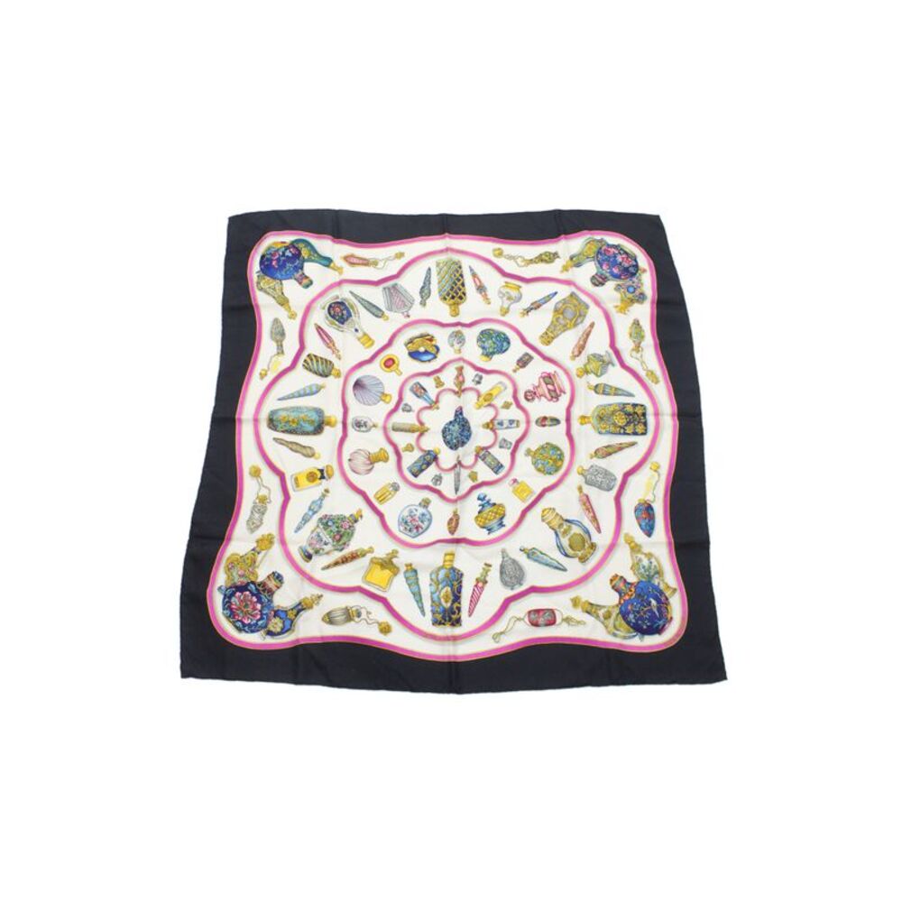 Hermes Women Carre Quimporte Le Flacon Perfume Bottle Silk Scarf Size 90CmX90Cm